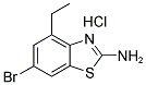 6-BROMO-4-ETHYL-1,3-BENZOTHIAZOL-2-AMINE HYDROCHLORIDE 结构式