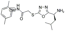 2-[5-(1-AMINO-3-METHYL-BUTYL)-[1,3,4]OXADIAZOL-2-YLSULFANYL]-N-(2,5-DIMETHYL-PHENYL)-ACETAMIDE 结构式