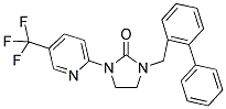 1-(1,1'-BIPHENYL-2-YLMETHYL)-3-[5-(TRIFLUOROMETHYL)PYRIDIN-2-YL]IMIDAZOLIDIN-2-ONE 结构式