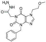 2-[3-BENZYL-7-(2-METHOXYETHYL)-2,6-DIOXO-2,3,6,7-TETRAHYDRO-1H-PURIN-1-YL]ACETOHYDRAZIDE 结构式