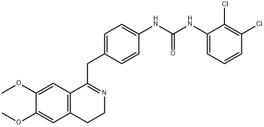 3-(2,3-DICHLOROPHENYL)-1-(4-((6,7-DIMETHOXY(3,4-DIHYDROISOQUINOLYL))METHYL)PHENYL)UREA 结构式