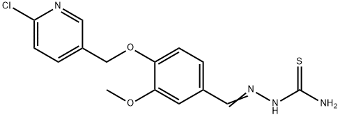 2-((4-[(6-CHLORO-3-PYRIDINYL)METHOXY]-3-METHOXYPHENYL)METHYLENE)-1-HYDRAZINECARBOTHIOAMIDE 结构式