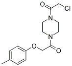 1-(CHLOROACETYL)-4-[(4-METHYLPHENOXY)ACETYL]PIPERAZINE 结构式