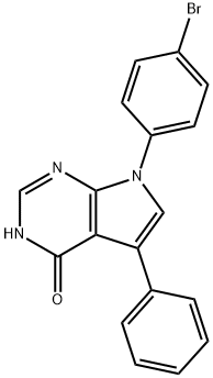 7-(4-溴-苯基)-5-苯基-7H-吡咯并[2,3-D]嘧啶-4-醇 结构式