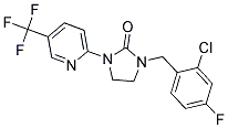 1-(2-CHLORO-4-FLUOROBENZYL)-3-[5-(TRIFLUOROMETHYL)PYRIDIN-2-YL]IMIDAZOLIDIN-2-ONE 结构式