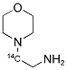 4-(2-AMINOETHYL) MORPHOLINE, [1-14C] 结构式