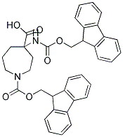 1-FMOC-4-(FMOC-AMINO)AZEPANE-4-CARBOXYLIC ACID 结构式