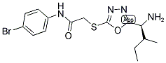 2-[5-(1-AMINO-2-METHYL-BUTYL)-[1,3,4]OXADIAZOL-2-YLSULFANYL]-N-(4-BROMO-PHENYL)-ACETAMIDE 结构式