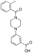 3-[4-(2-METHYLBENZOYL)PIPERAZIN-1-YL]BENZOIC ACID 结构式