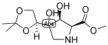 4-(ISOPROPYLIDENE-1,2-ETHANDIOL-1S-YL)-3S,4R-DIHYDROXY-PYRROLIDINE-2S-CARBOXYLIC ACID METHYL ESTER 结构式