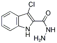 3-CHLORO-1H-INDOLE-2-CARBOHYDRAZIDE 结构式