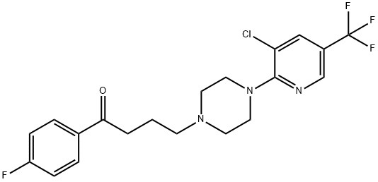 4-(4-[3-Chloro-5-(trifluoromethyl)-2-pyridinyl]piperazino)-1-(4-fluorophenyl)-1-butanone 结构式