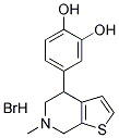 4-(3,4-DIHYDROXYPHENYL)-6-METHYL-4,5,6,7-TETRAHYDROTHIENO[2,3-C]PYRIDINE HYDROBROMIDE 结构式