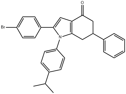 2-(4-BROMOPHENYL)-1-(4-(ISOPROPYL)PHENYL)-6-PHENYL-5,6,7-TRIHYDROINDOL-4-ONE 结构式