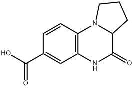 4-氧代-2,3,3A,5-四氢-1H-吡咯并[1,2-A]喹喔啉-7-羧酸 结构式
