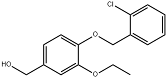 (4-[(2-CHLOROBENZYL)OXY]-3-ETHOXYPHENYL)METHANOL 结构式