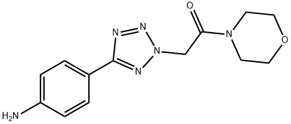2-[5-(4-AMINO-PHENYL)-TETRAZOL-2-YL]-1-MORPHOLIN-4-YL-ETHANONE 结构式