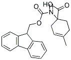 1-(9-Fluorenylmethyloxycarbonyl-amino)-4-methyl-cyclohex-3-ene-1-carboxylic acid, racemic 结构式
