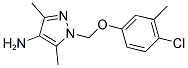 1-[(4-氯-3-甲基苯氧基)甲基]-3,5-二甲基-1H-吡唑-4-胺 结构式