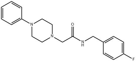 N-(4-FLUOROBENZYL)-2-(4-PHENYLPIPERAZINO)ACETAMIDE 结构式