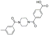 4-([4-(3-METHYLBENZOYL)PIPERAZIN-1-YL]CARBONYL)BENZOIC ACID 结构式