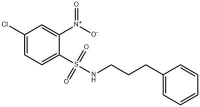 ((4-CHLORO-2-NITROPHENYL)SULFONYL)(3-PHENYLPROPYL)AMINE 结构式