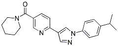 (6-[1-(4-ISOPROPYL-PHENYL)-1H-PYRAZOL-4-YL]-PYRIDIN-3-YL)-PIPERIDIN-1-YL-METHANONE 结构式