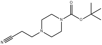 4-(2-氰乙基)哌嗪-1-羧酸叔丁酯 结构式