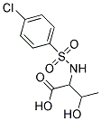 2-(4-CHLORO-BENZENESULFONYLAMINO)-3-HYDROXY-BUTYRIC ACID 结构式