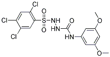 4-(3,5-DIMETHOXYPHENYL)-1-((2,4,5-TRICHLOROPHENYL)SULFONYL)SEMICARBAZIDE 结构式