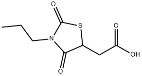 (2,4-DIOXO-3-PROPYL-1,3-THIAZOLIDIN-5-YL)ACETIC ACID 结构式