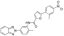 5-(2-METHYL-4-NITRO-PHENYL)-FURAN-2-CARBOXYLIC ACID [2-(3-CHLORO-4-METHYL-PHENYL)-2H-BENZOTRIAZOL] 结构式