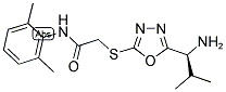 2-[5-(1-AMINO-2-METHYL-PROPYL)-[1,3,4]OXADIAZOL-2-YLSULFANYL]-N-(2,6-DIMETHYL-PHENYL)-ACETAMIDE 结构式