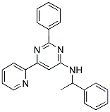 2-PHENYL-N-(1-PHENYLETHYL)-6-PYRIDIN-2-YLPYRIMIDIN-4-AMINE 结构式