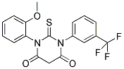 1-(2-METHOXYPHENYL)-2-THIOXO-3-[3-(TRIFLUOROMETHYL)PHENYL]DIHYDROPYRIMIDINE-4,6(1H,5H)-DIONE 结构式