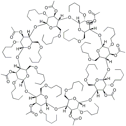 OCTAKIS-(3-O-ACETYL-2,6-DI-O-PENTYL)-GAMMA-CYCLODEXTRIN 结构式