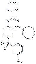 4-Azepan-1-yl-6-(3-methoxy-benzenesulfonyl)-2-pyridin-2-yl-5,6,7,8-tetrahydro-pyrido[4,3-d]pyrimidine 结构式