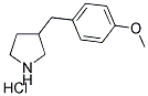 3-(4-METHOXYBENZYL)PYRROLIDINE HYDROCHLORIDE 结构式
