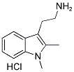 2-(1,2-二甲基-1H-吲哚-3-基)乙胺 结构式