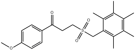 1-(4-METHOXYPHENYL)-3-[(2,3,4,5,6-PENTAMETHYLBENZYL)SULFONYL]-1-PROPANONE 结构式