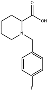 1-[(4-氟苯基)甲基]-2-哌啶甲酸 结构式