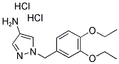 1-(3,4-DIETHOXY-BENZYL)-1H-PYRAZOL-4-YLAMINE DIHYDROCHLORIDE 结构式