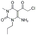 6-AMINO-5-(CHLOROACETYL)-3-METHYL-1-PROPYLPYRIMIDINE-2,4(1H,3H)-DIONE 结构式