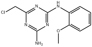 6-氯甲基-N-(2-甲氧基-苯基)-[1,3,5]三嗪-2,4-二胺 结构式