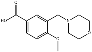 4-甲氧基-3-(吗啉-4-基甲基)苯甲酸 结构式