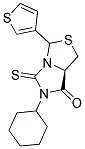 (7aR)-6-Cyclohexyl-3-thien-3-yl-5-thioxotetrahydro-7H-imidazo[1,5-c][1,3]thiazol-7-one 结构式