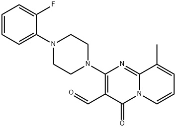 2-[4-(2-FLUORO-PHENYL)-PIPERAZIN-1-YL]-9-METHYL-4-OXO-4H-PYRIDO[1,2-A]PYRIMIDINE-3-CARBALDEHYDE 结构式