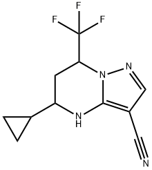 5-环丙基-7-(三氟甲基)-4,5,6,7-四氢吡唑并[1,5-A]嘧啶-3-甲腈 结构式