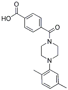 4-([4-(2,5-DIMETHYLPHENYL)PIPERAZIN-1-YL]CARBONYL)BENZOIC ACID 结构式