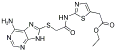 Ethyl [2-(([(6-amino-9H-purin-8-yl)thio]acetyl)amino)-1,3-thiazol-5-yl]acetate 结构式